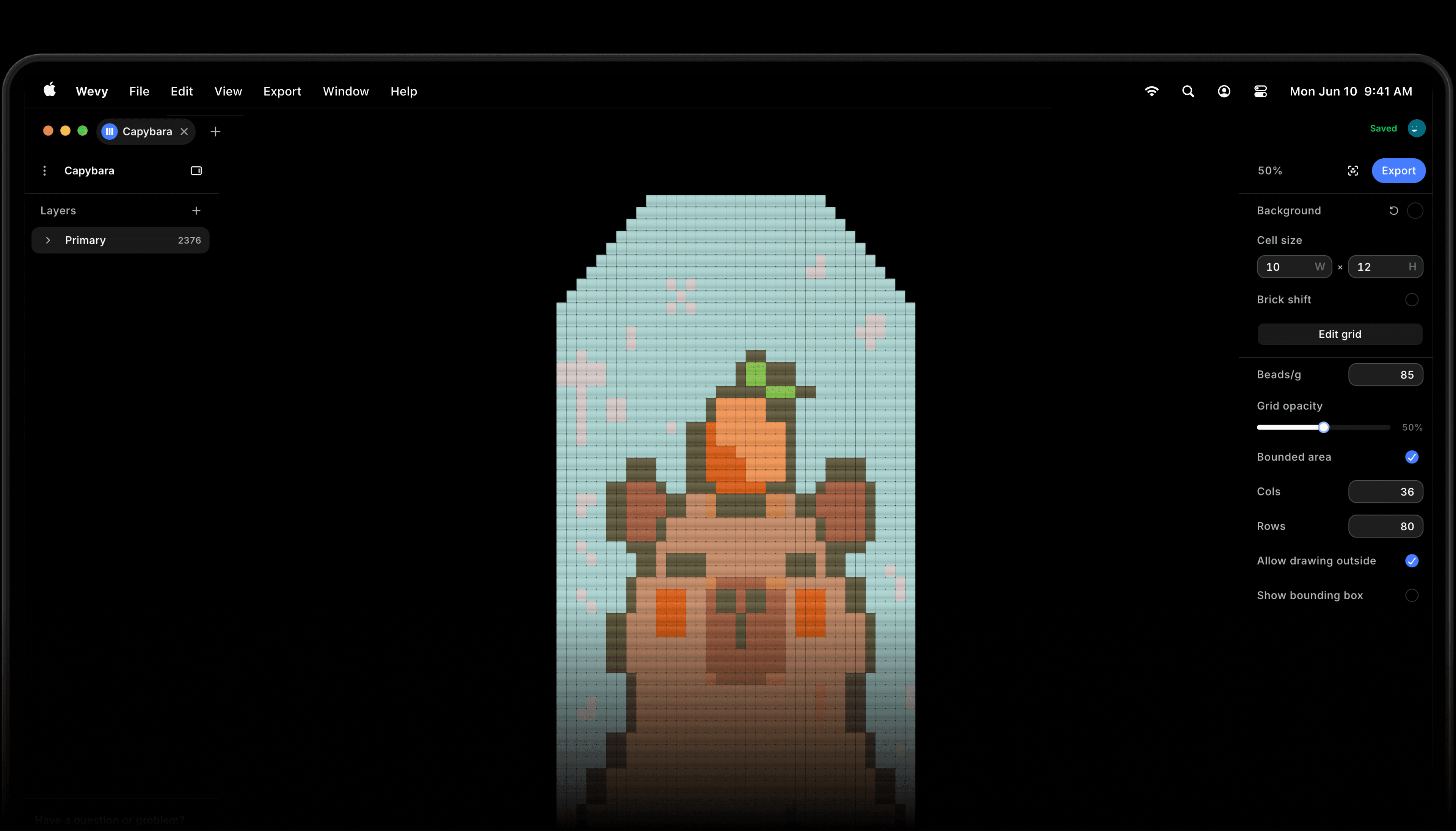 Wevy desktop bead pattern editor for macOS and Windows