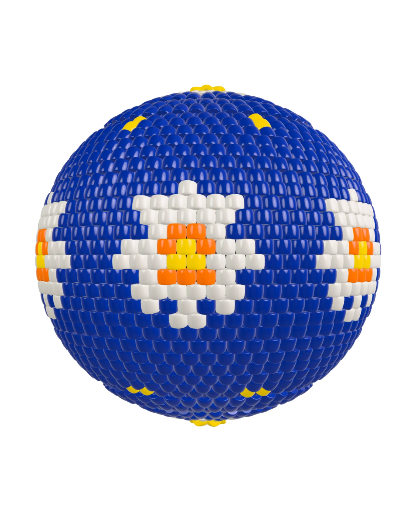 3D preview of a bead crochet ball