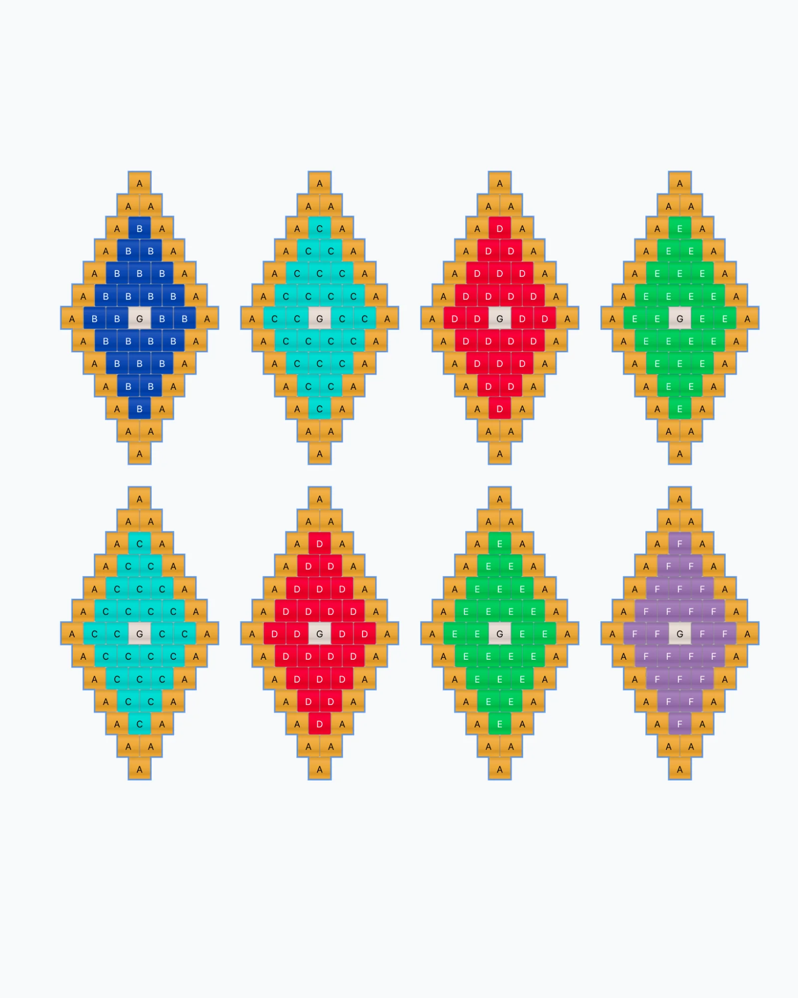 3D peyote ball pattern faces in Wevy