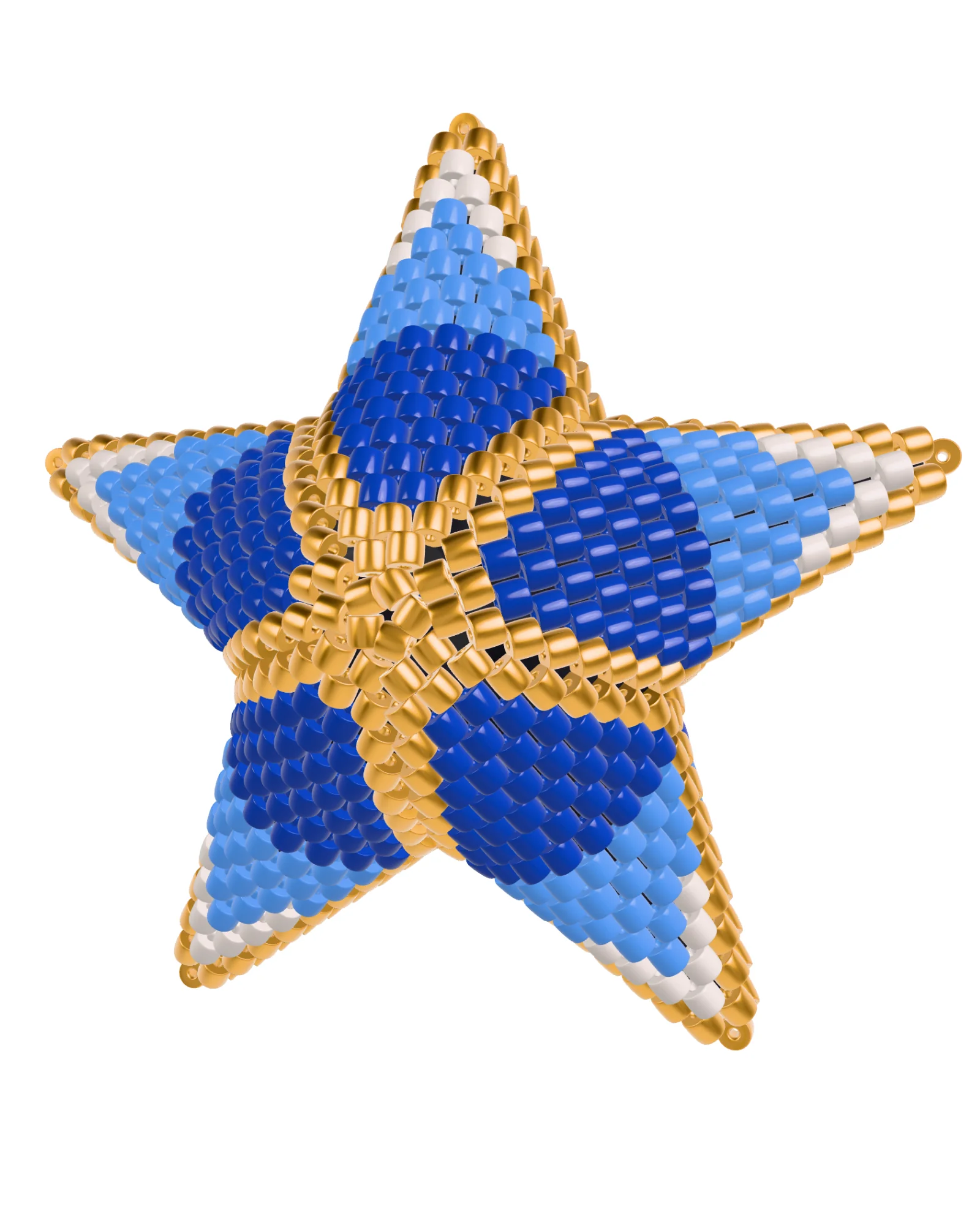 3D preview of a beaded peyote star