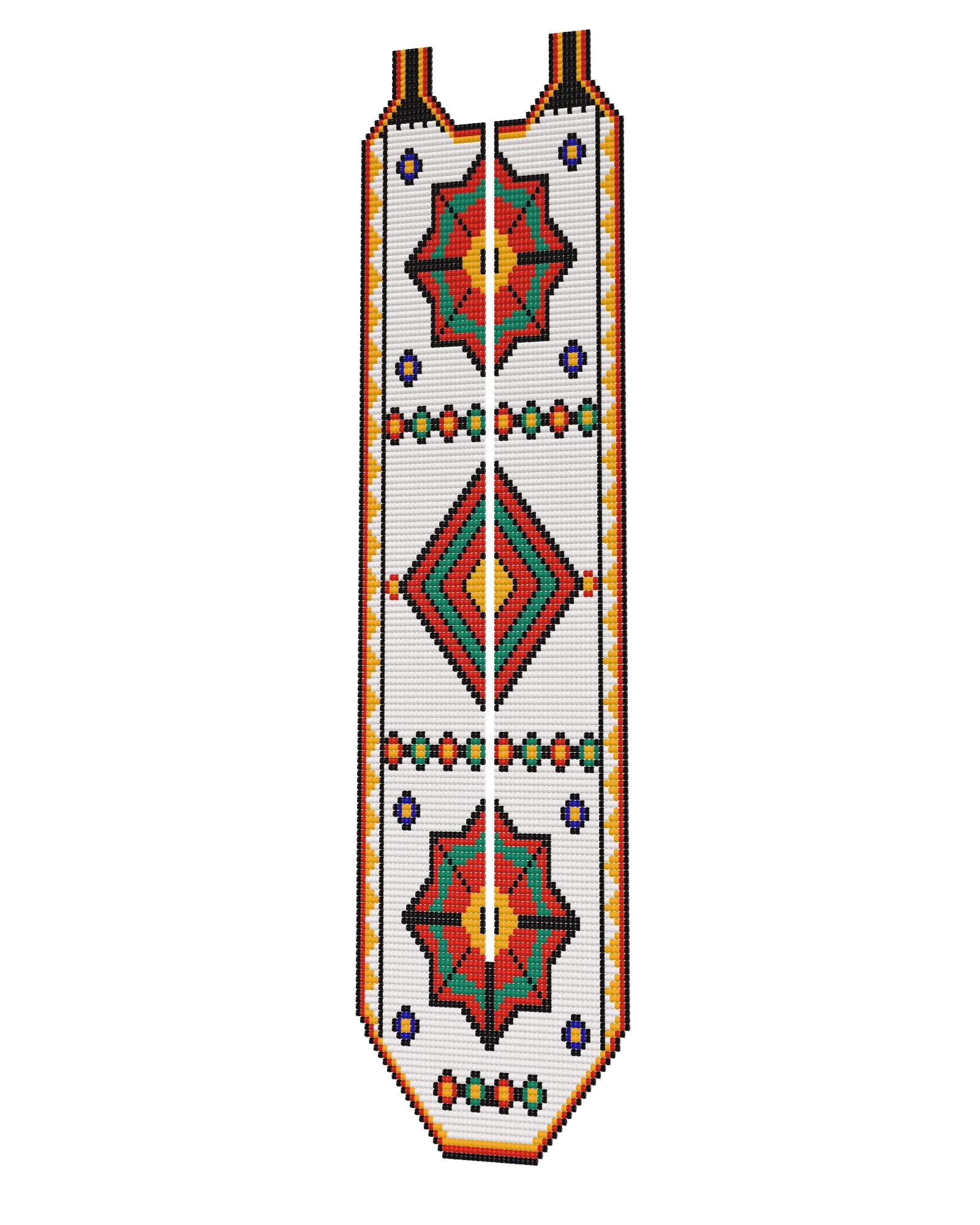 3D preview of the finished beaded gerdan