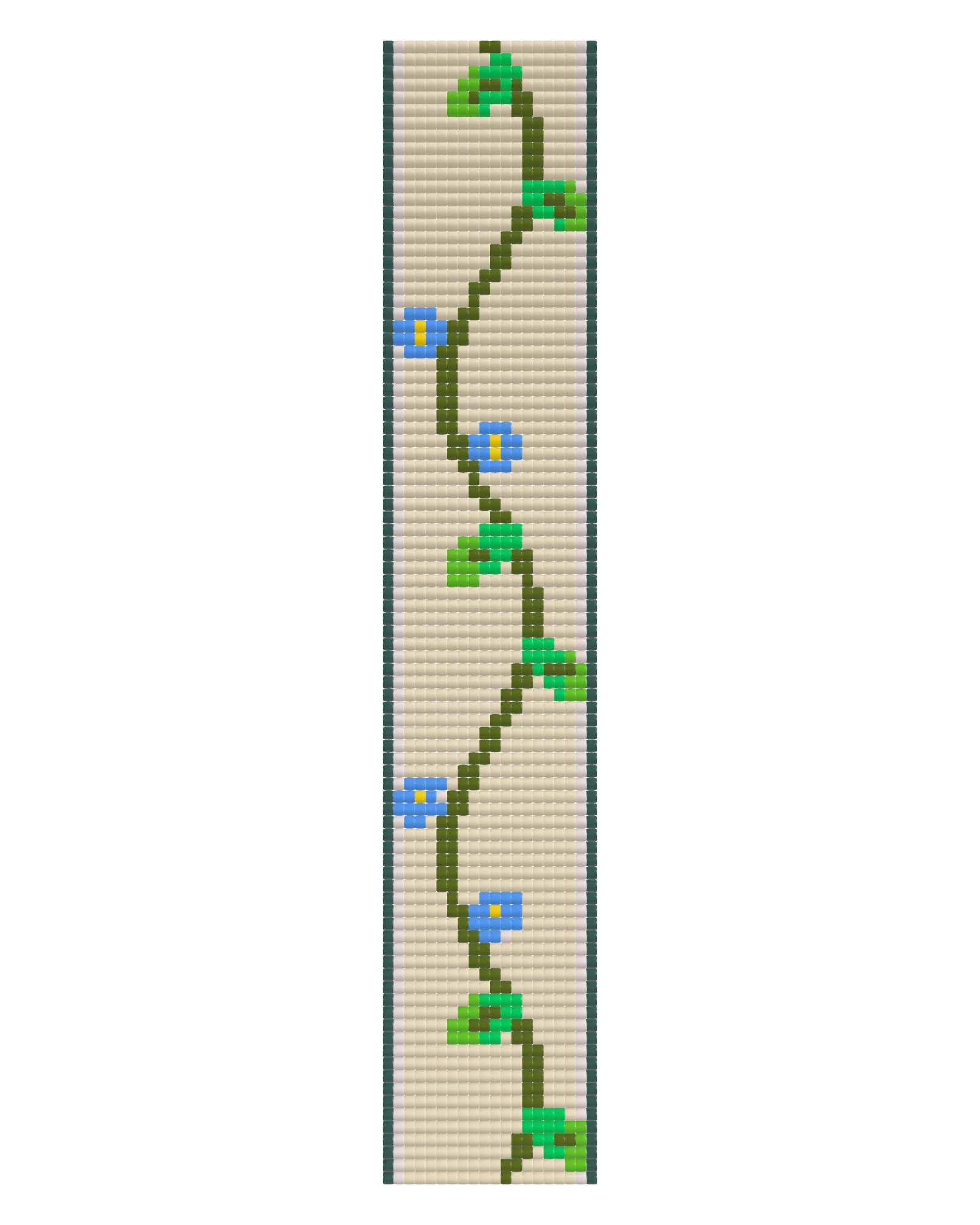 3D preview of a finished loom bracelet